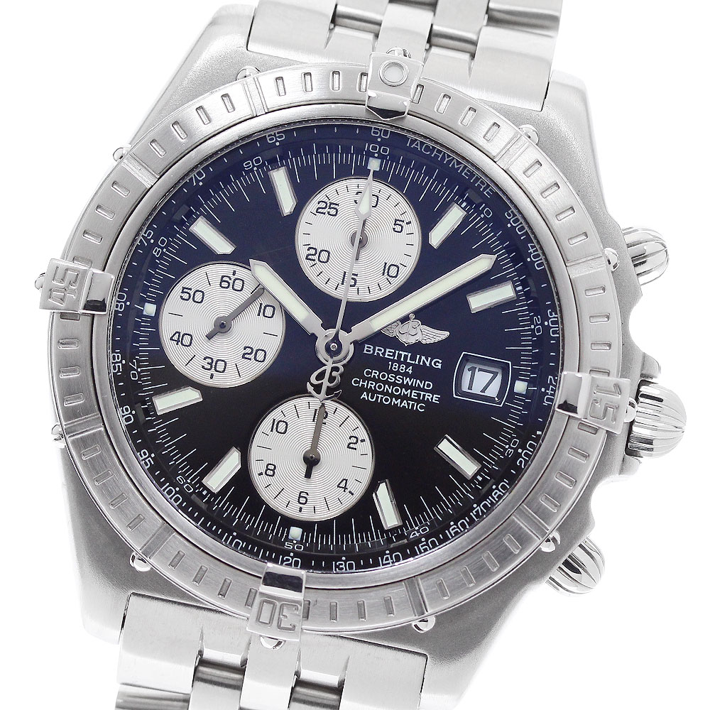 ブライト輪っか BREITLING A13355 差し交わす気流 デイト クロノグラフ 自動小銃一巻き メンズ 良品 _957356【中古】
