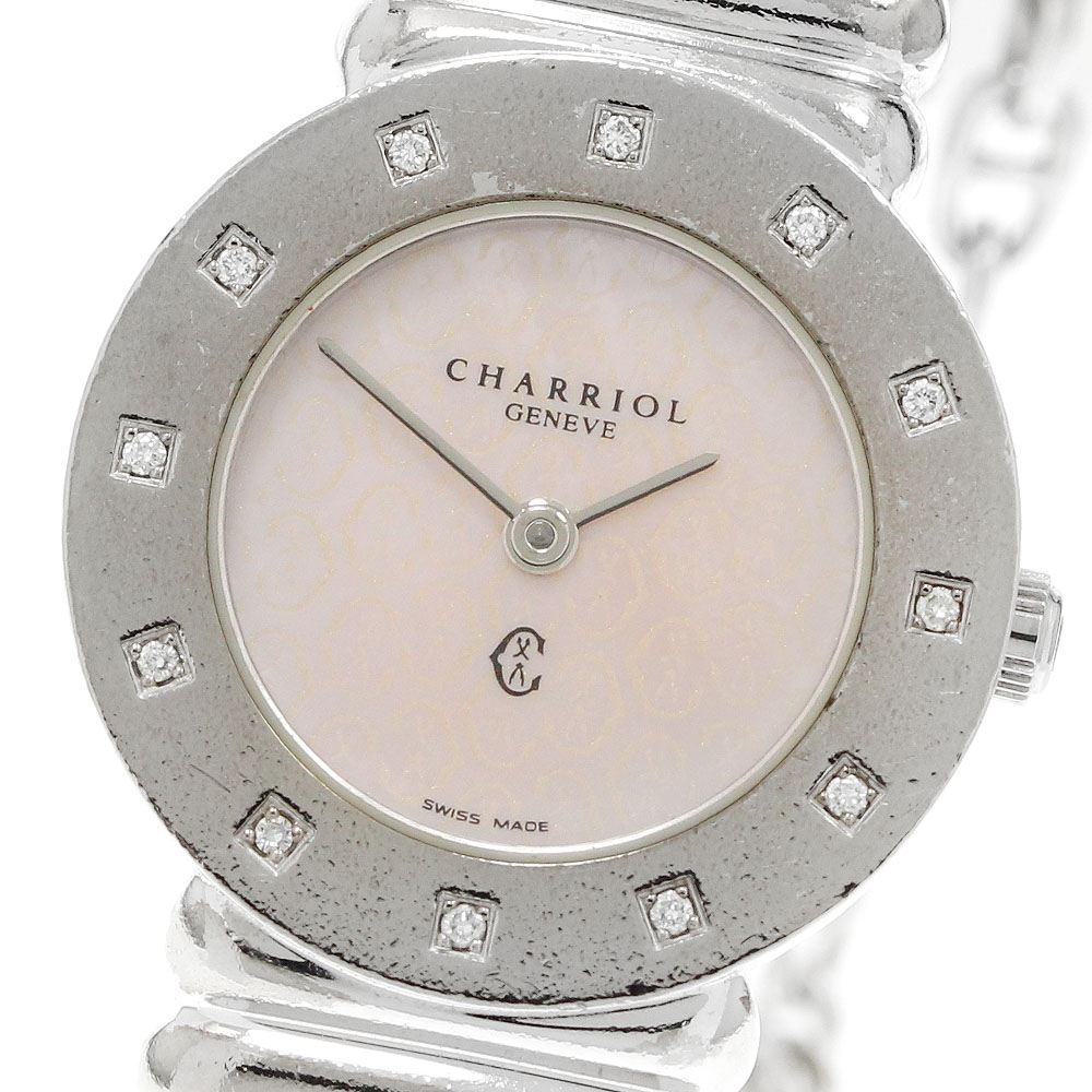 シャリオール CHARRIOL 0285 サントロペ 12P金剛石 石英 レディース _951077【中古】