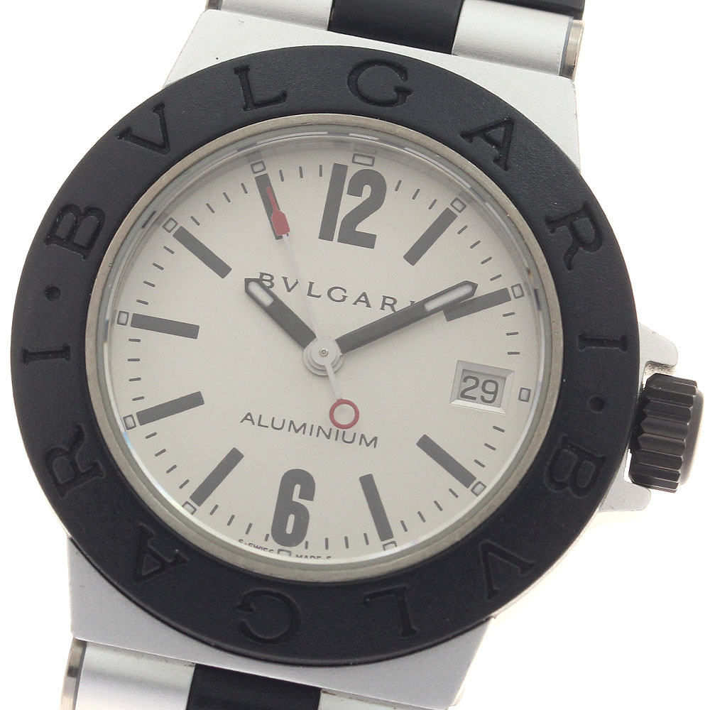 ブル小峡谷 BVLGARI AL29TA 軽銀 デイト 石英 レディース 箱・御墨付き付き添い人_954652【中古】
