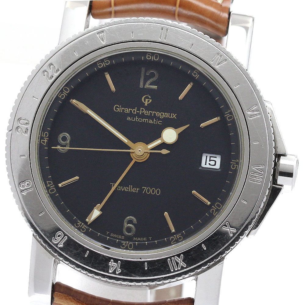 ジラール・ペルゴ GIRARD PERREGAUX 7200 旅行者 デイト 自動小銃一巻き メンズ _955165【中古】