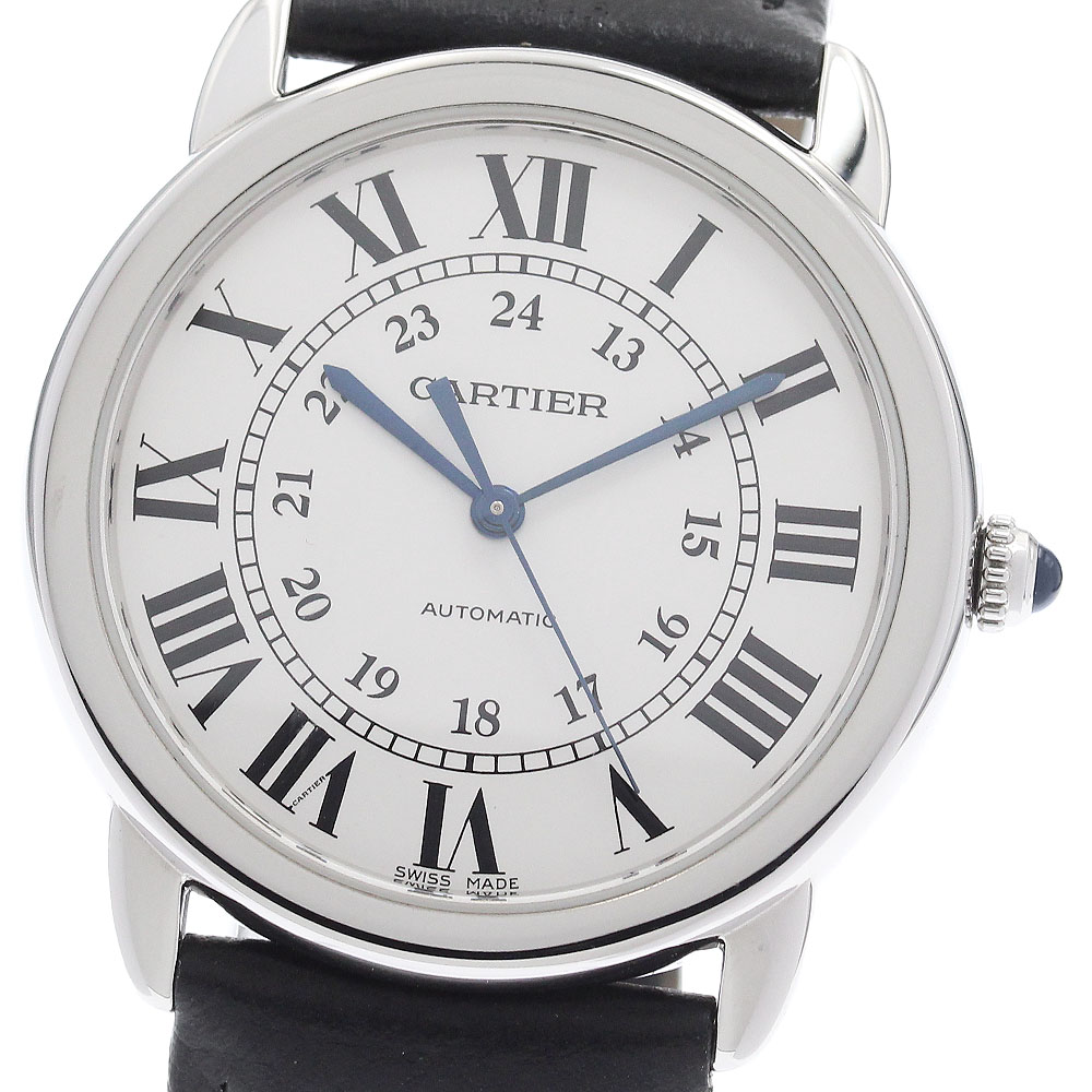 カルティエ CARTIER WSRN0021 ロンドソロ ドゥ カルティエ 36粍 自動小銃一巻き メンズ 良品 _955730【中古】