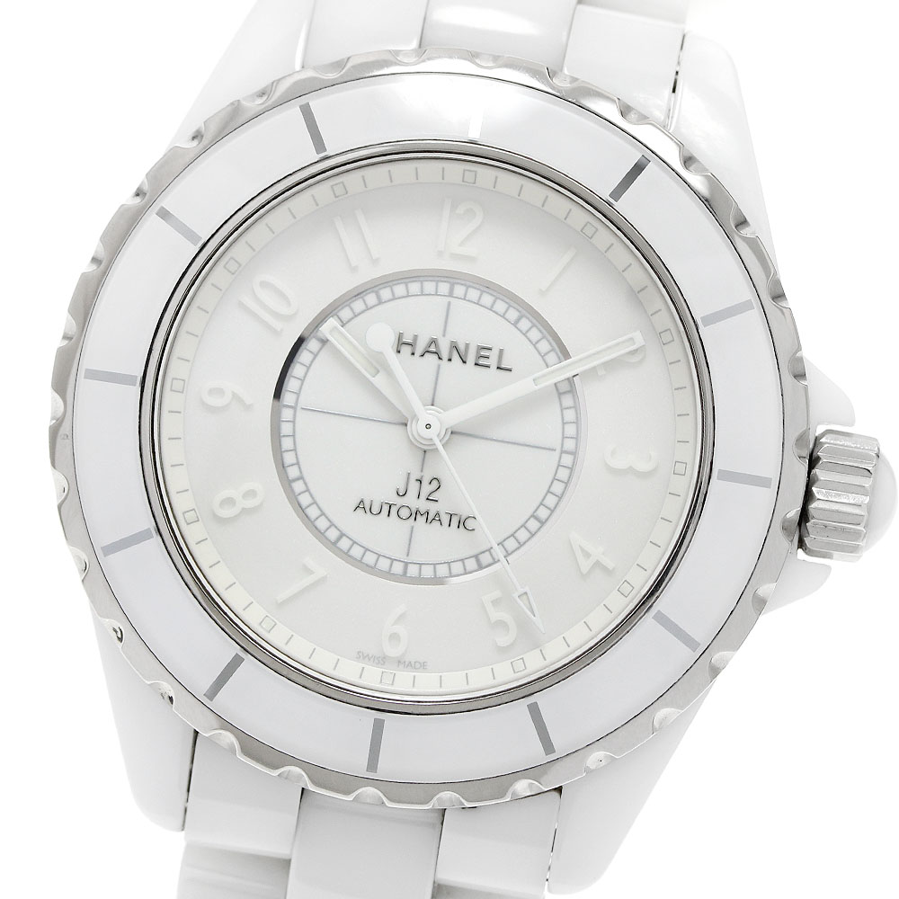 シャネル CHANEL H3443 J12 ホワイトファントム 自動小銃一巻き メンズ 良品 _956634【中古】