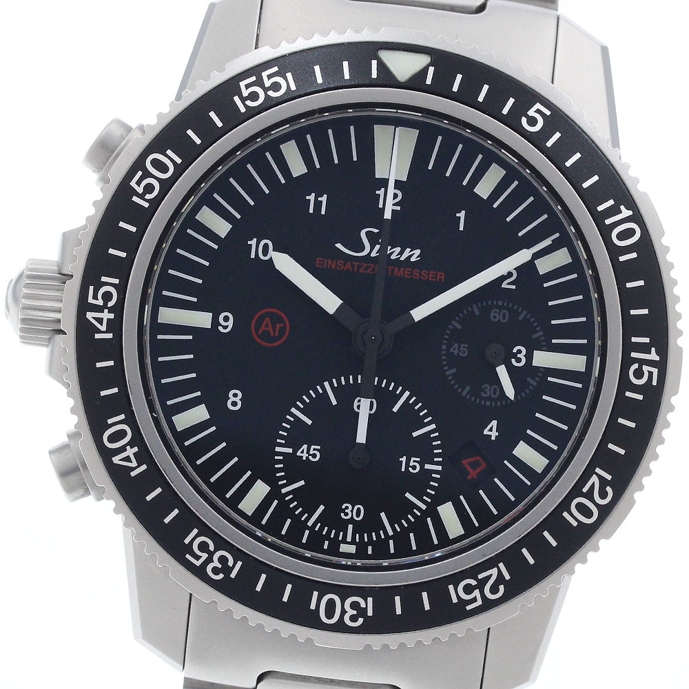 ジン Sinn 613.EZM13 クロノグラフ デイト 自動巻き メンズ 保証書付き_956721【中古】|CLOSER