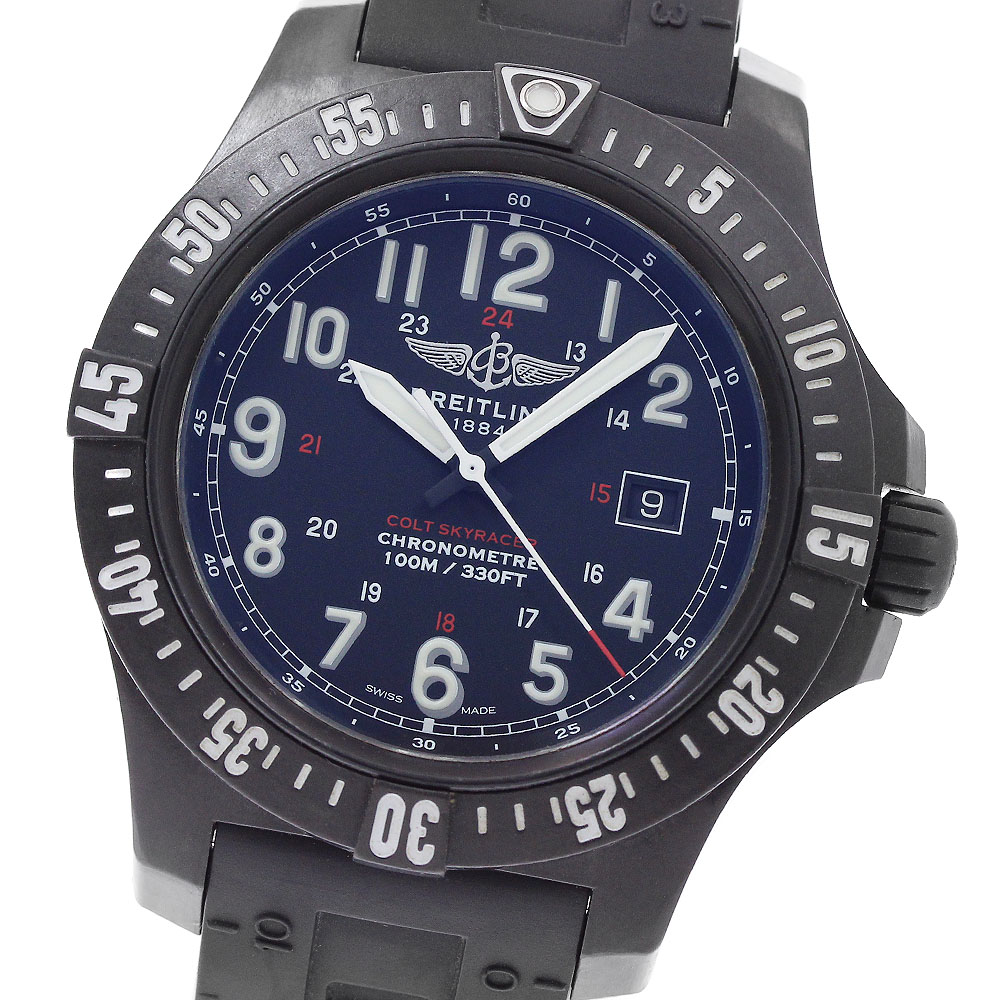 ブライト輪っか BREITLING X74320 コルト 天の原レーサー デイト 石英 メンズ 箱・お墨付き付き添い人_956921【中古】