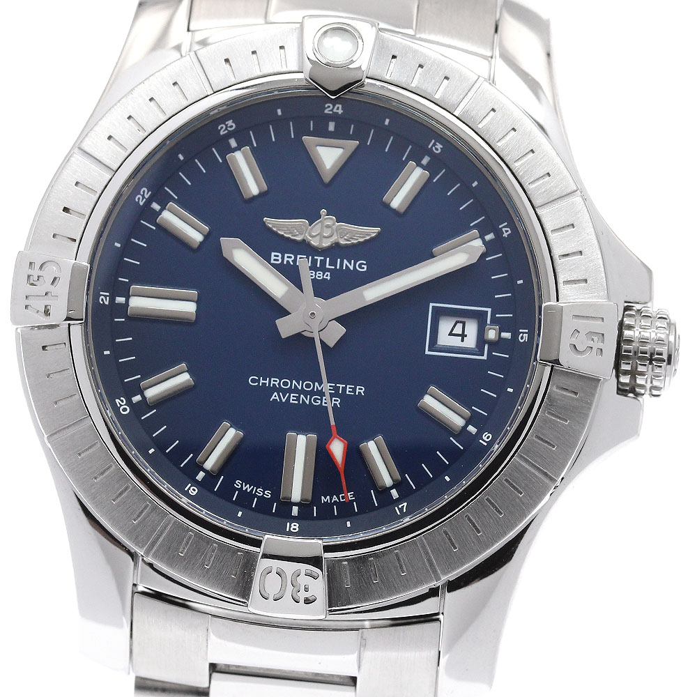 ブライト輪っか BREITLING A17318 アベンジャー 自動小銃 43 デイト 自動小銃一巻き メンズ 良品 御墨付き付き添い人_955731【中古】