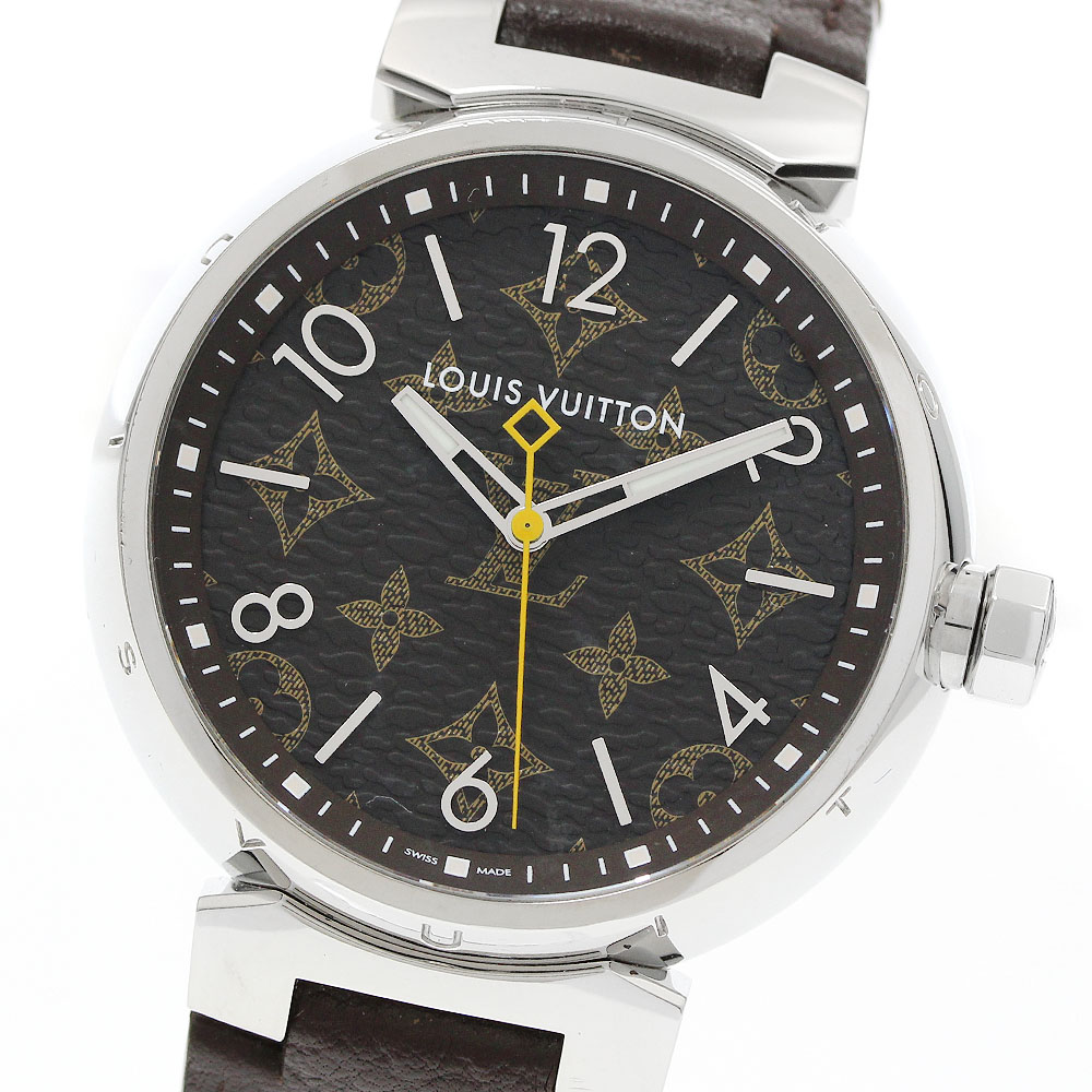 ルイ・ヴィトン LOUIS VUITTON QA072 タンブール モノグラム クォーツ メンズ _957015【中古】|CLOSER