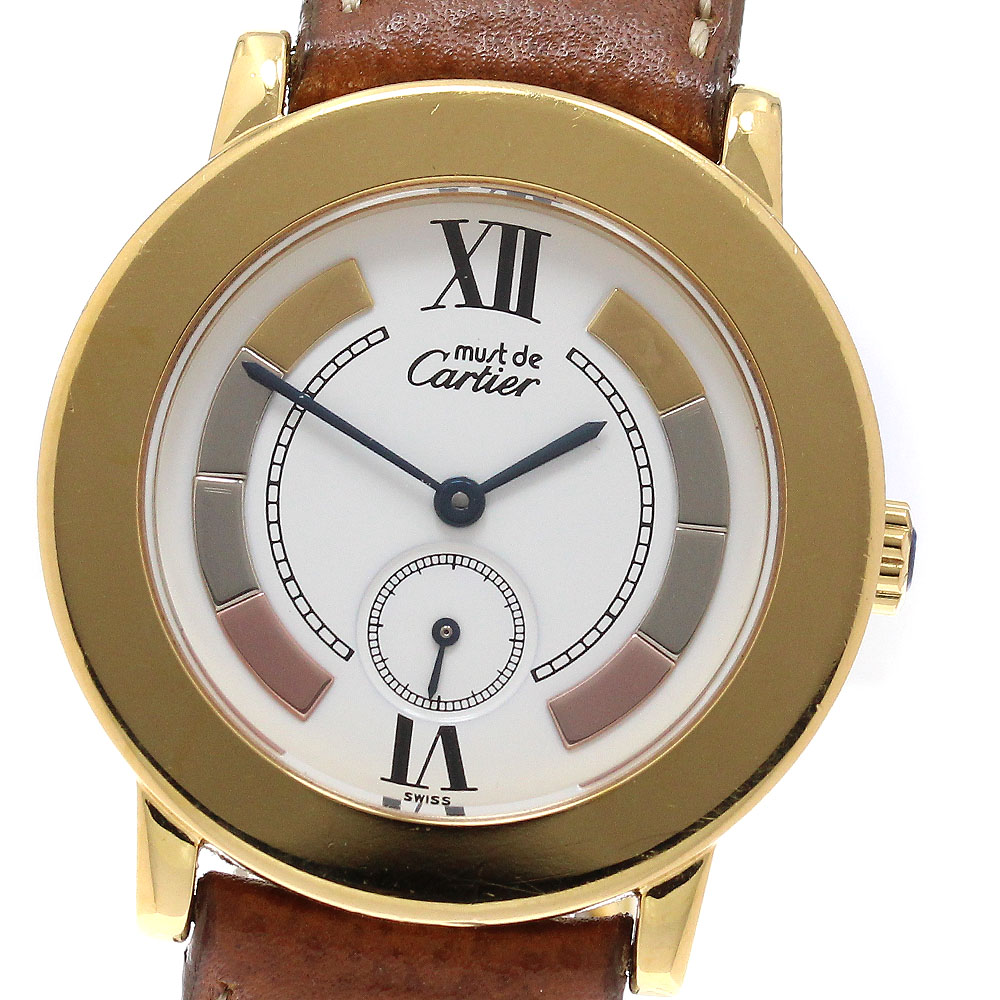 カルティエ CARTIER W1009244 帆柱ロンド ヴェルメイユ トリニティ 石英 メンズ _958027【中古】