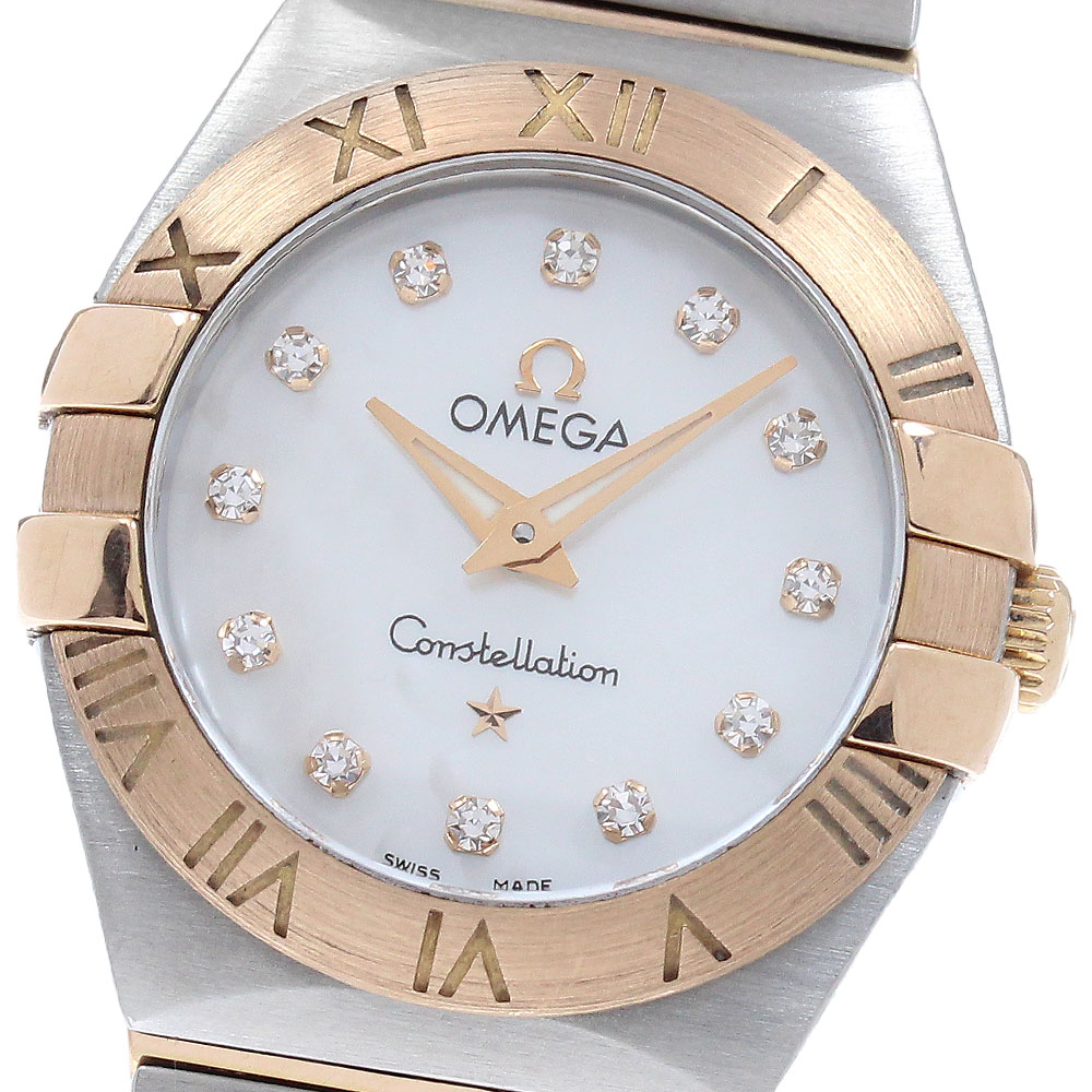 オメガ OMEGA 123.20.24.60.55.001 コンステレーション ブラッシュ 12Pダイヤ クォーツ レディース 良品 保証書付き_957850【中古】｜CLOSER