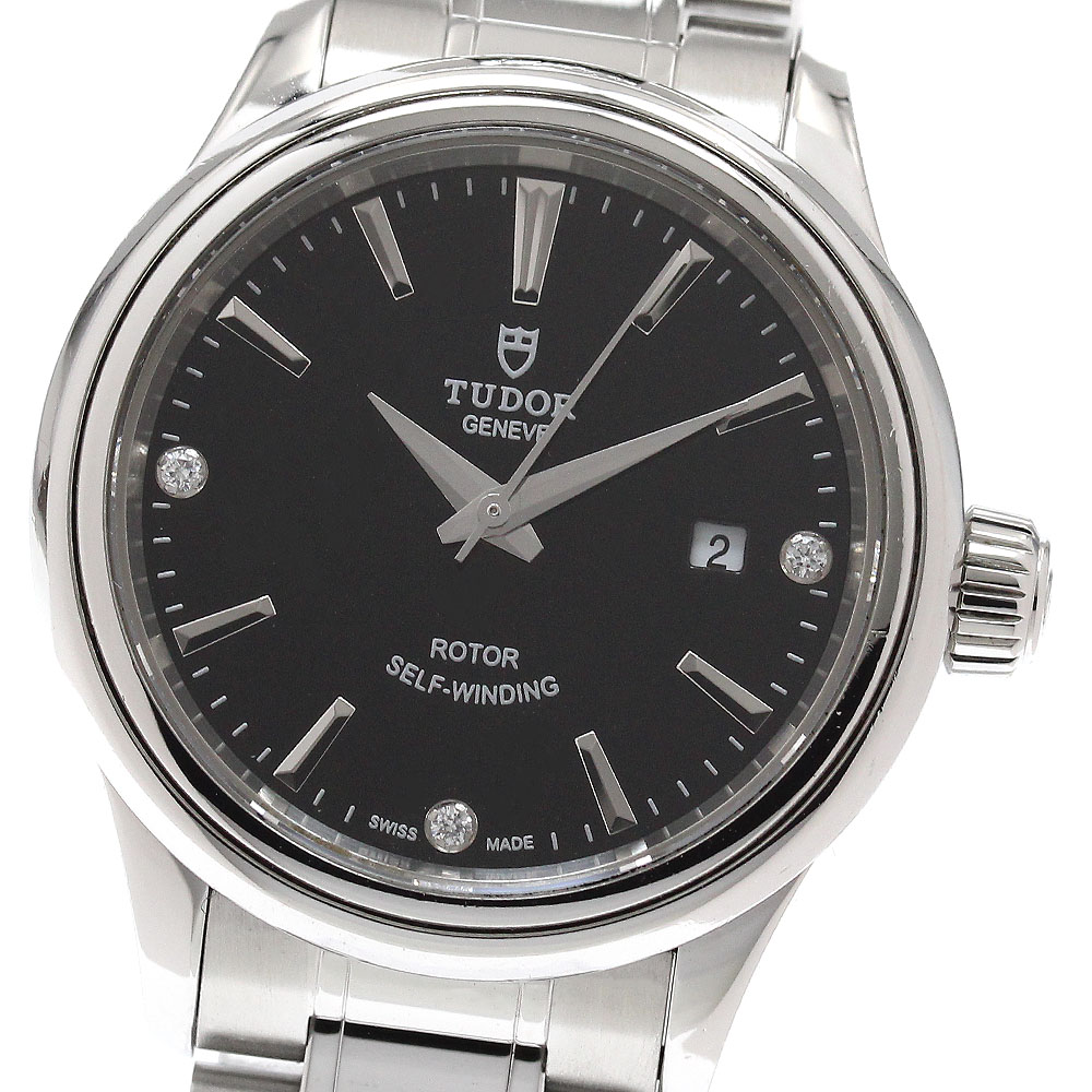 チュードル TUDOR 12100 表現スタイル 3P金剛石 デイト 自動小銃一巻き レディース 御墨付き付き添い人_949334【中古】