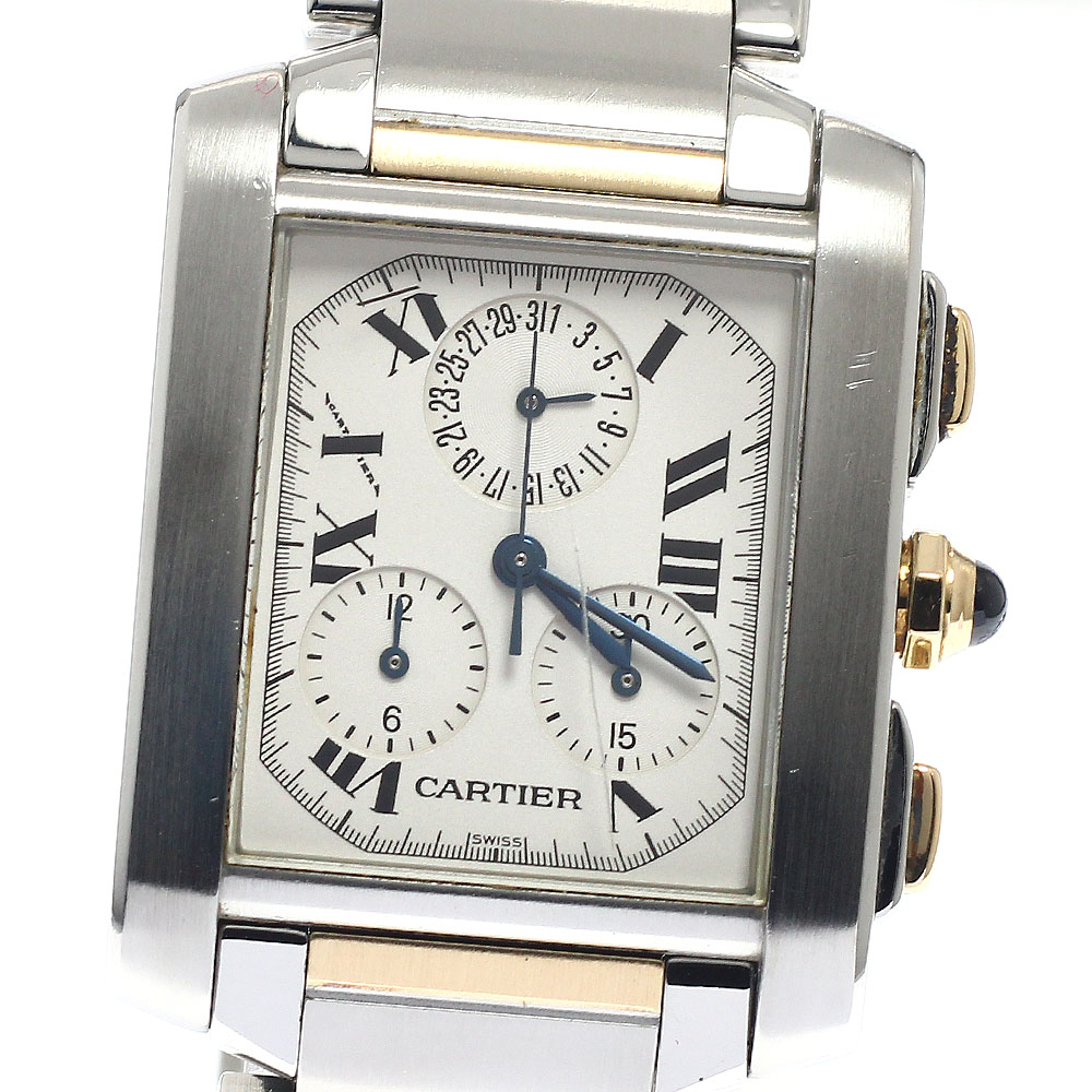 カルティエ CARTIER W51004Q4 タンクフランセーズLM クロノリフレックス クォーツ メンズ _942498【中古】｜CLOSER