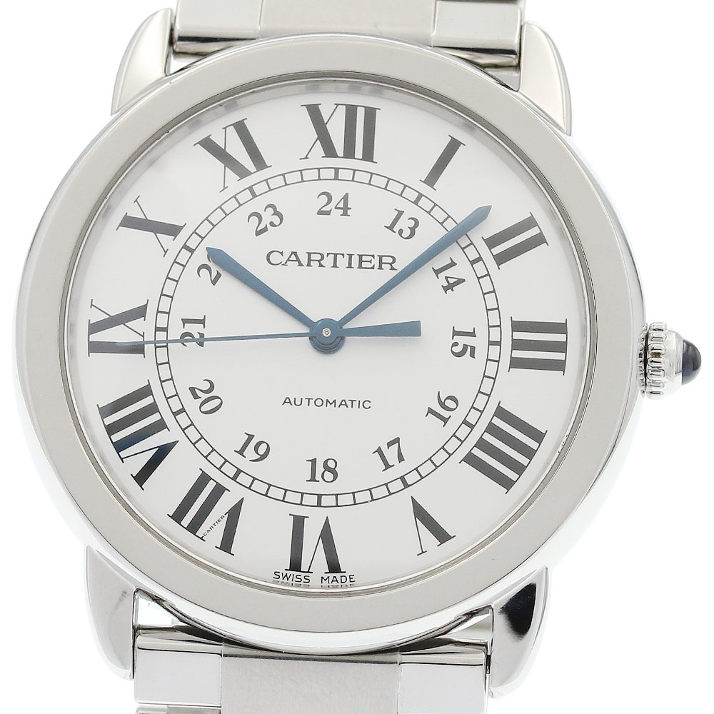 カルティエ CARTIER WSRN0012 ロンドソロ 自動小銃一巻き メンズ 御墨付き付き添い人_957892【中古】