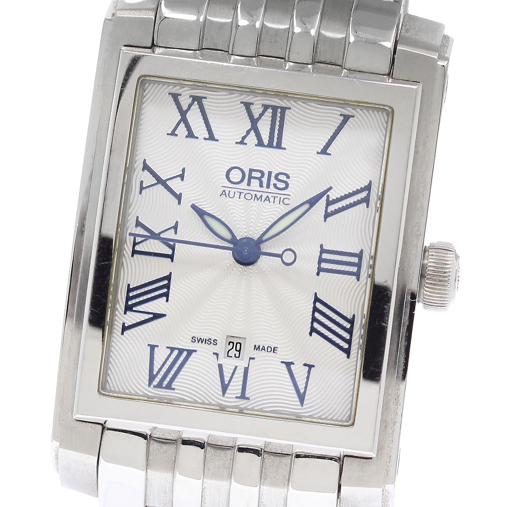 オリス ORIS 7656 レクタンギュラー デイト 自動小銃一巻き レディース _957224【中古】
