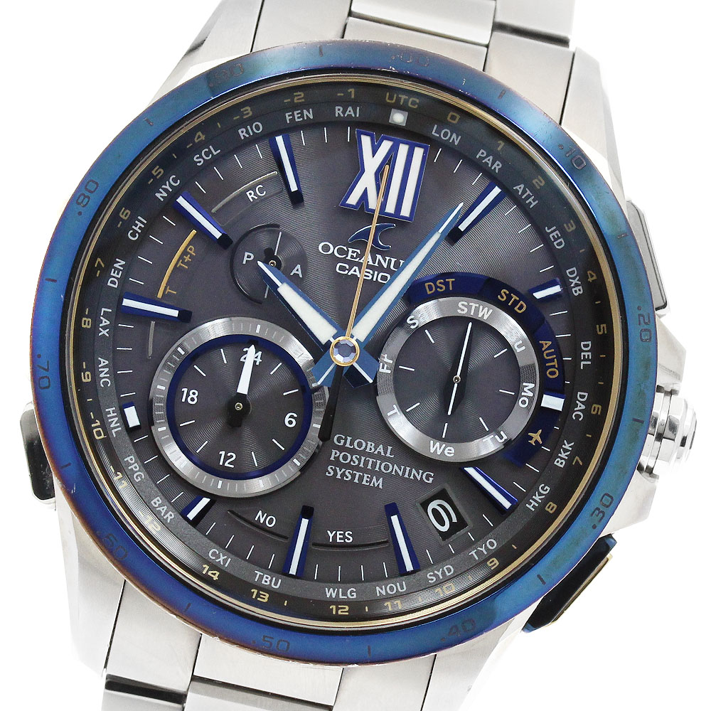 カシオ CASIO OCW-G1000E-1AJF オシアナス デイト 世界2000本限定 12時シェルインデックス ソーラー電波 メンズ 箱・保証書付き_954220【中古】|CLOSER