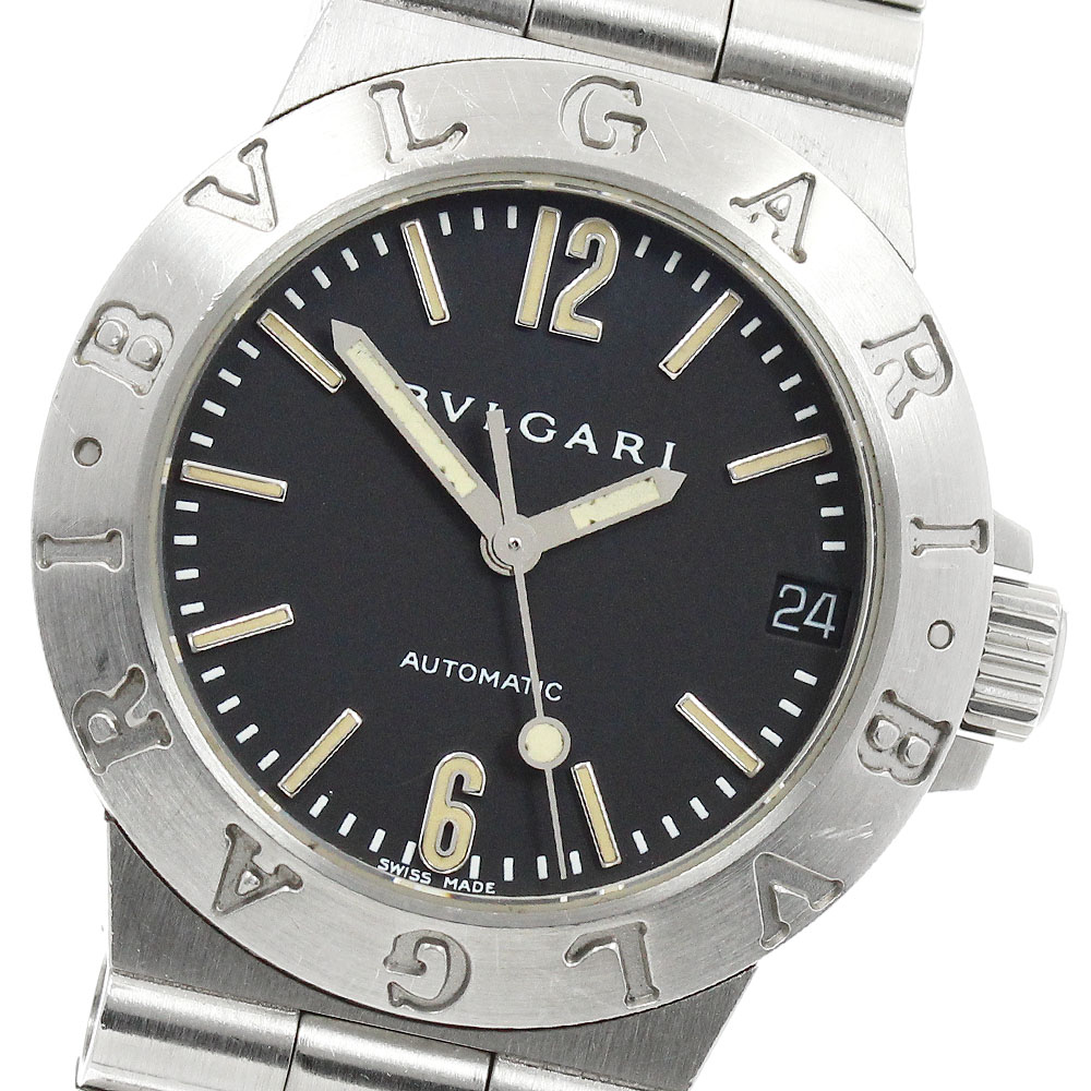 ブル小峡谷 BVLGARI LCV29S ディアゴノ デイト 自動小銃一巻き レディース 御墨付き付き添い人_956884【中古】