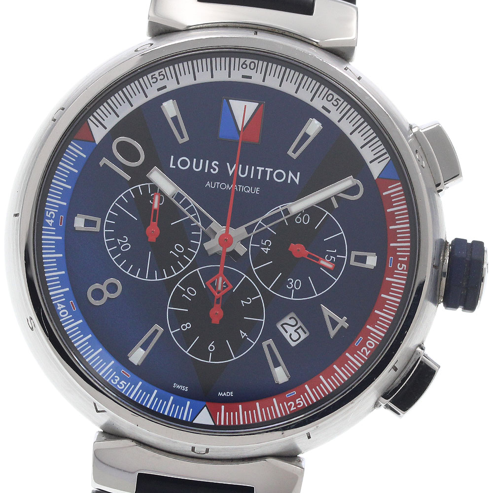 ルイ・ヴィトン LOUIS VUITTON Q1A61 タンブール レガッタ オートマティック クロノグラフ 自動小銃一巻き メンズ _957365【中古】
