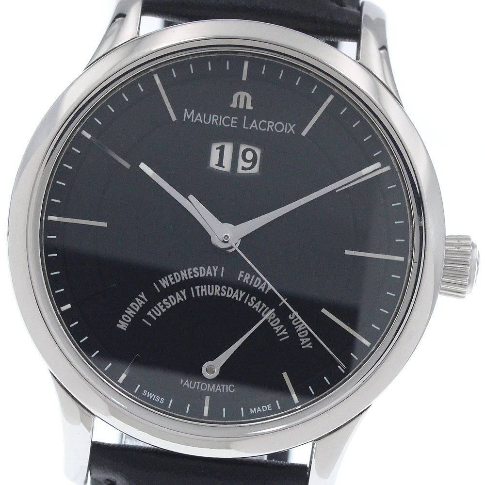 モーリスラクロア MAURICE LACROIX LC6358-SS001-33E レ・古典派音楽 恒星日 レトログラード 自動小銃一巻き メンズ 良品 _957130【中古】