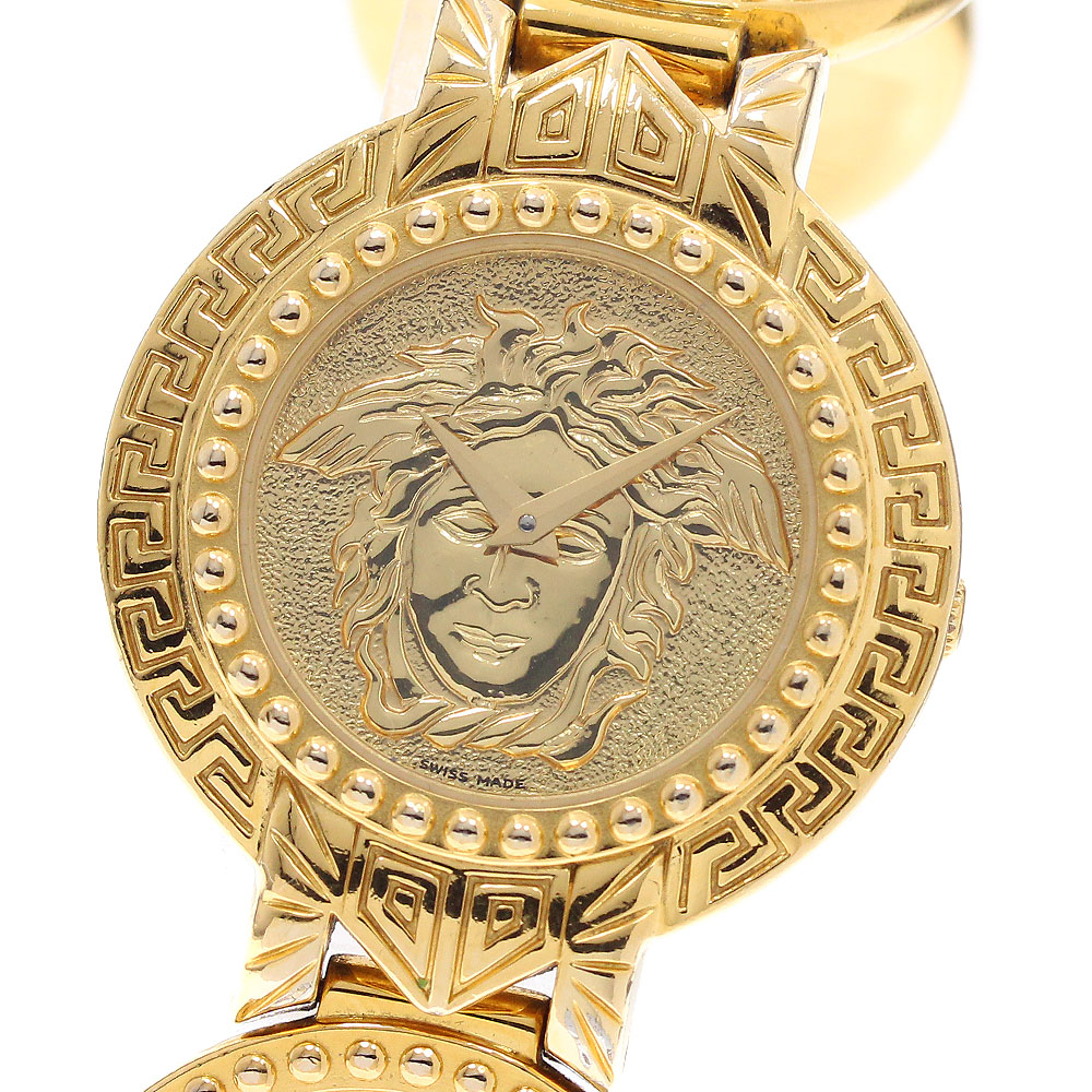 ヴェルサーチ VERSACE 7008002 メデューサ コインウォッチ 石英 レディース 内箱付き添い人_958061【中古】