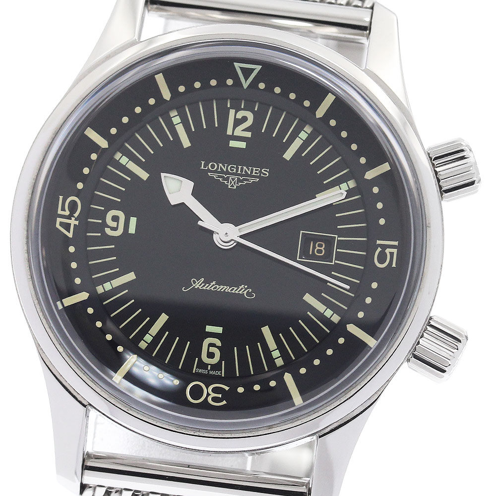 ロンジン LONGINES L3.374.4 レジェンドダイバー デイト 自動小銃一巻き メンズ 箱・御墨付き付き添い人_958405【中古】