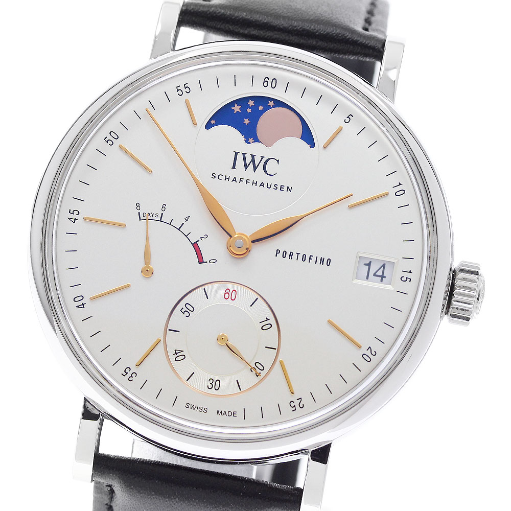 IWC SCHAFFHAUSEN IW516401 ポートフィノ ムーンフェイズ 8デイズ 手巻き メンズ _958624【中古】|CLOSER