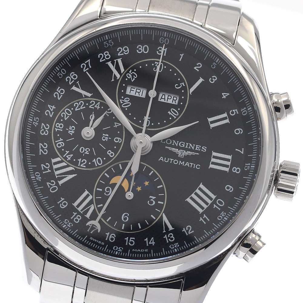ロンジン LONGINES L2.773.4.51.6 御師匠さん寄せあわせ クロノグラフ 自動小銃一巻き メンズ 良品 御墨付き付き添い人_954992【中古】