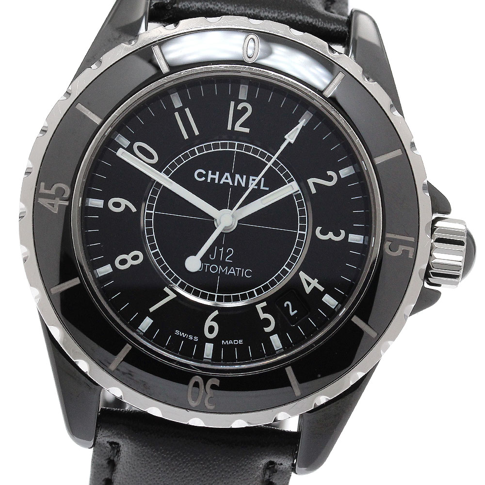 シャネル CHANEL H0685 J12 黒陶器 38MM デイト 自動小銃一巻き メンズ 箱・お墨付き付き添い人_956840【中古】