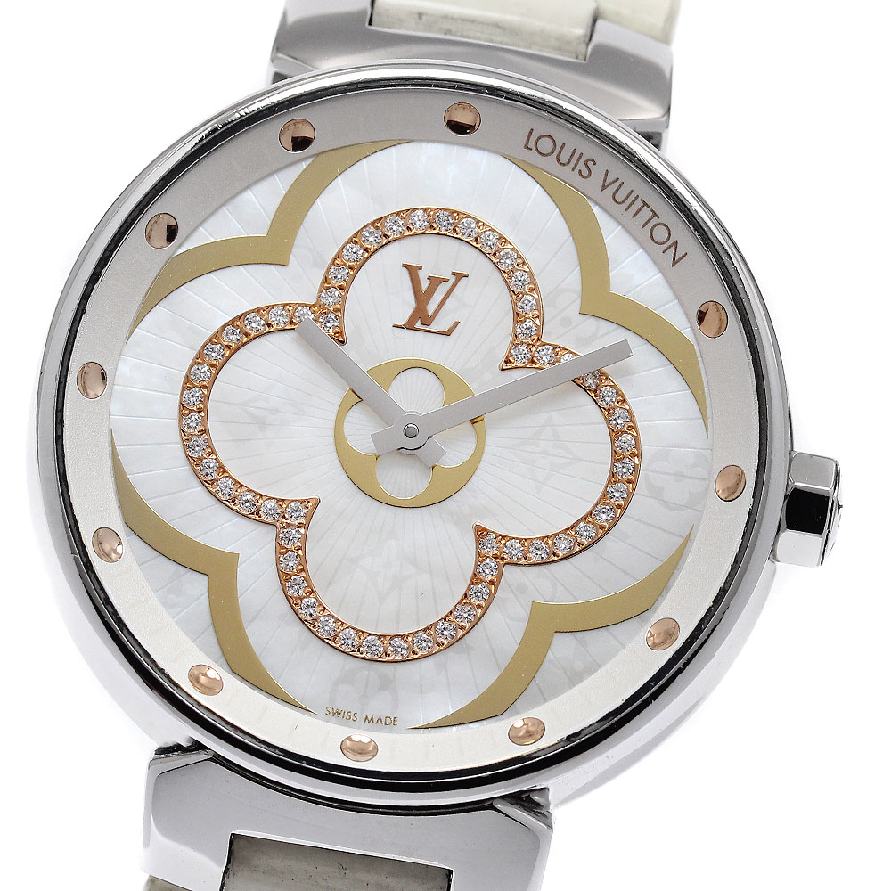 ルイ・ヴィトン LOUIS VUITTON QA019 タンブール お月さま ディヴァイン 金剛石 石英 レディース _959397【中古】