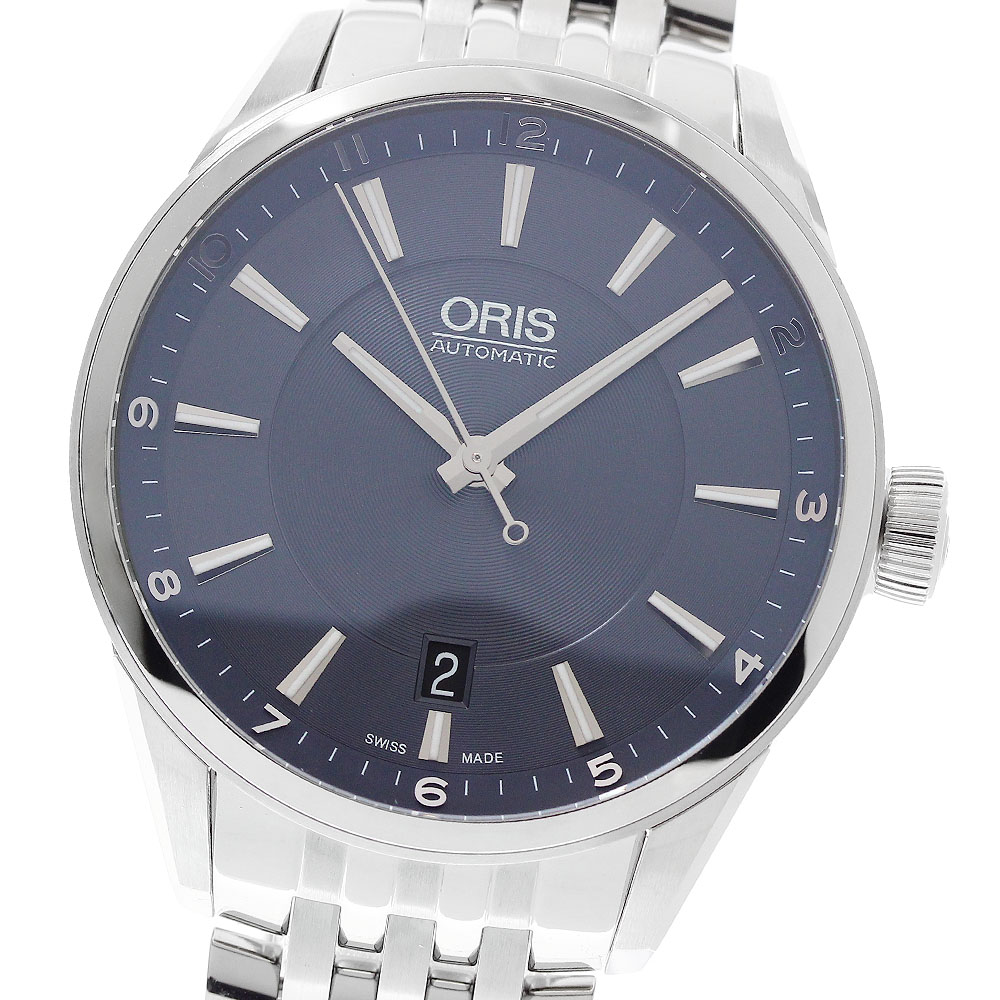 オリス ORIS 7713 アーティックス デイト 自動小銃一巻き メンズ 美品 箱付き添い人_959930【中古】