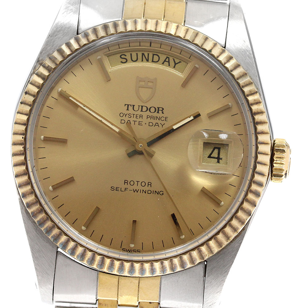 チュードル TUDOR 94613 牡蛎大公 デイトデイ K18YGベゼル 自動小銃一巻き メンズ _917149【中古】