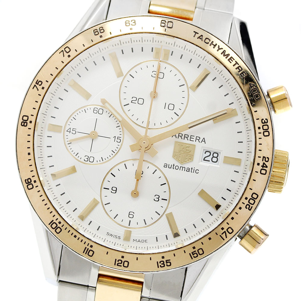 タグホイヤー TAG HEUER CV2050.BD0789 カレラ タキ米突 クロノグラフ 自動小銃一巻き メンズ _955235【中古】