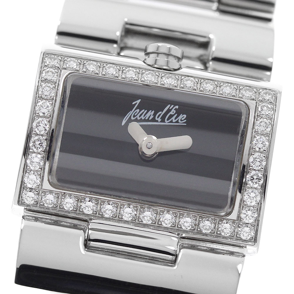 ジャン前日 Jean d\u0027Eve 乗り合い船ナ ダイヤベゼル 石英 レディース 良品 _957175【中古】