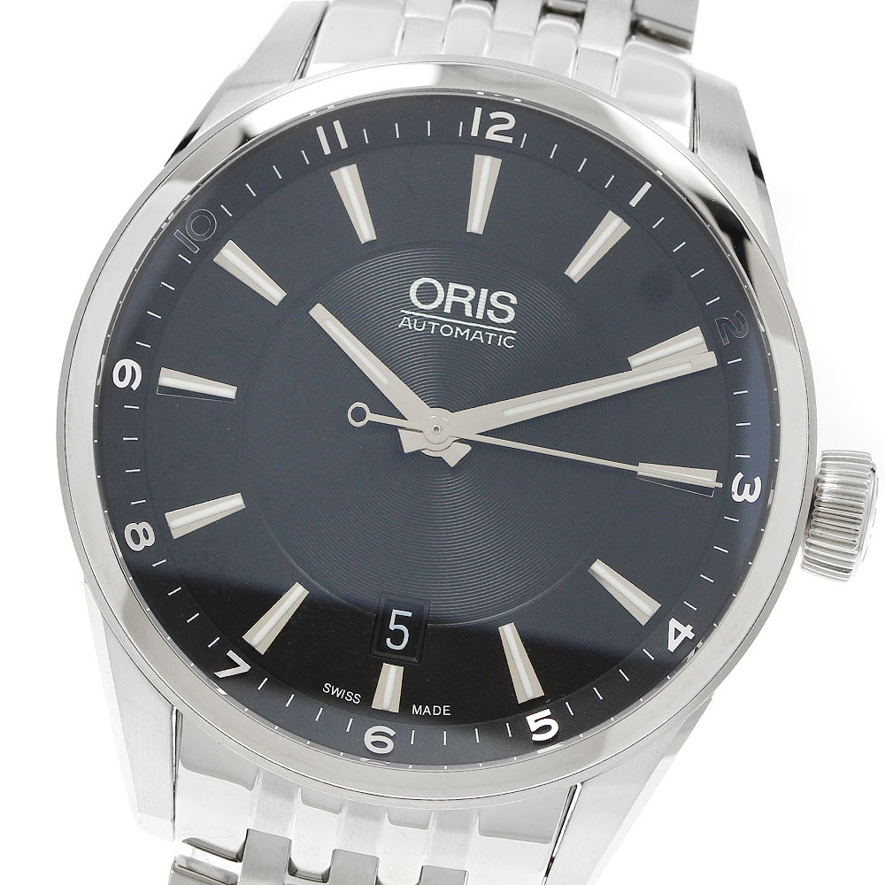 オリス ORIS 7713 アーティックス デイト 自動小銃一巻き メンズ 良品 箱付き添い人_959931【中古】