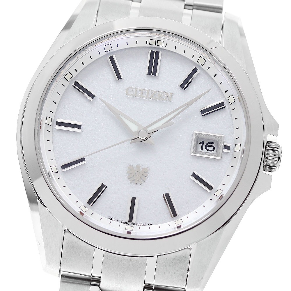 シチズン CITIZEN AQ4091-56A/A060-T027351 ザ・シチズン 藍染和紙文字記号盤 エコ運転 ソーラー メンズ 箱・お墨付き付き添い人_958333【中古】