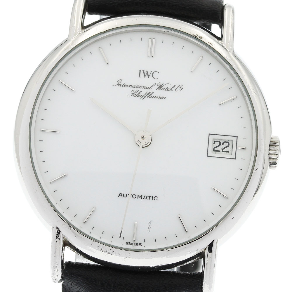 IWC SCHAFFHAUSEN IW351320 ポートフィノ デイト 自動小銃一巻き メンズ _958376【中古】