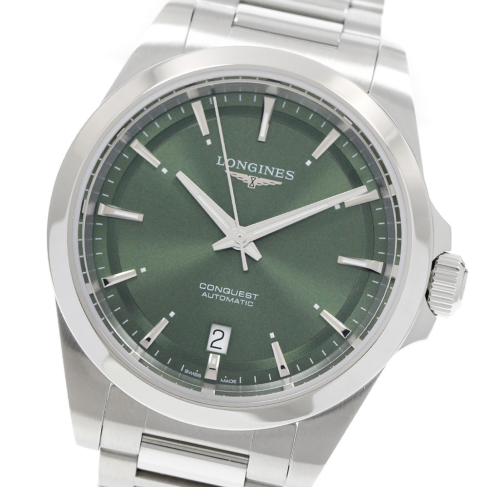 ロンジン LONGINES L3.720.4.02.6 コンクエスト デイト 自動小銃一巻き メンズ 極美品 箱・お墨付き付き添い人_959790【中古】