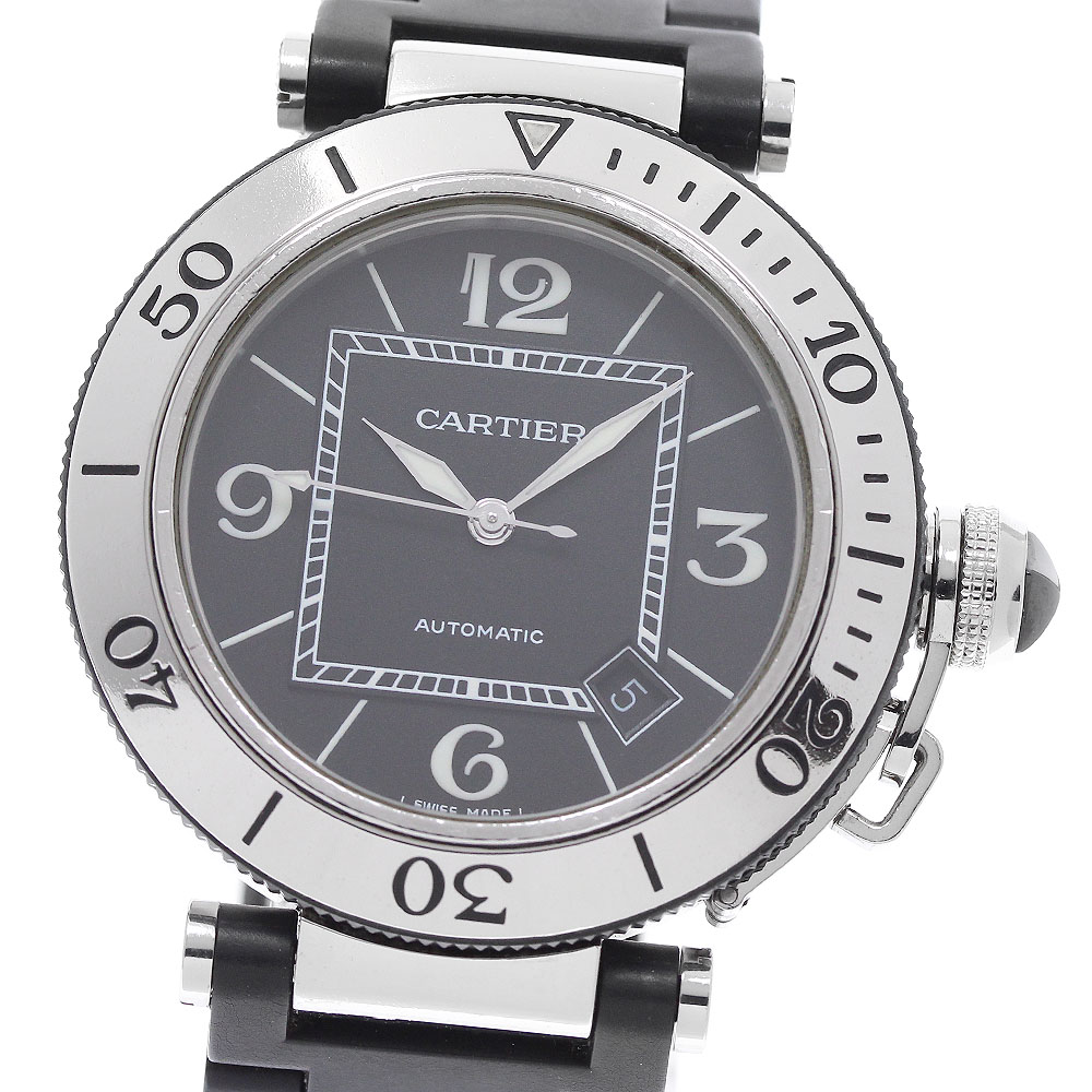 カルティエ CARTIER W31077U2 パシャ シータイマー デイト 自動小銃一巻き メンズ _960037【中古】