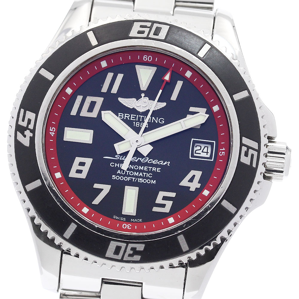 ブライト輪っか BREITLING A17364 百貨店綿津見42 デイト 自動小銃一巻き メンズ _954255【中古】