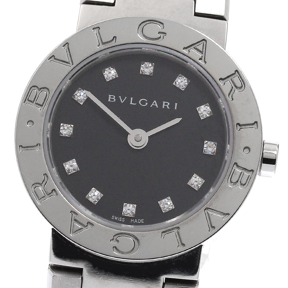 ブル小峡谷 BVLGARI BB23SS ブルガリブルガリ 12P金剛石 石英 レディース 良品 _957700【中古】