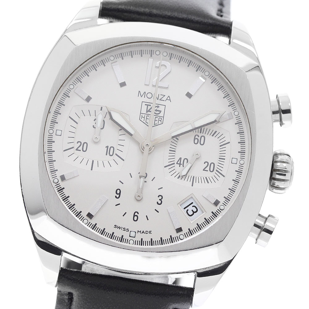 タグホイヤー TAG HEUER CR2114 モンツァ デイト クロノグラフ 自動小銃一巻き メンズ お墨付き付き添い人_958169【中古】