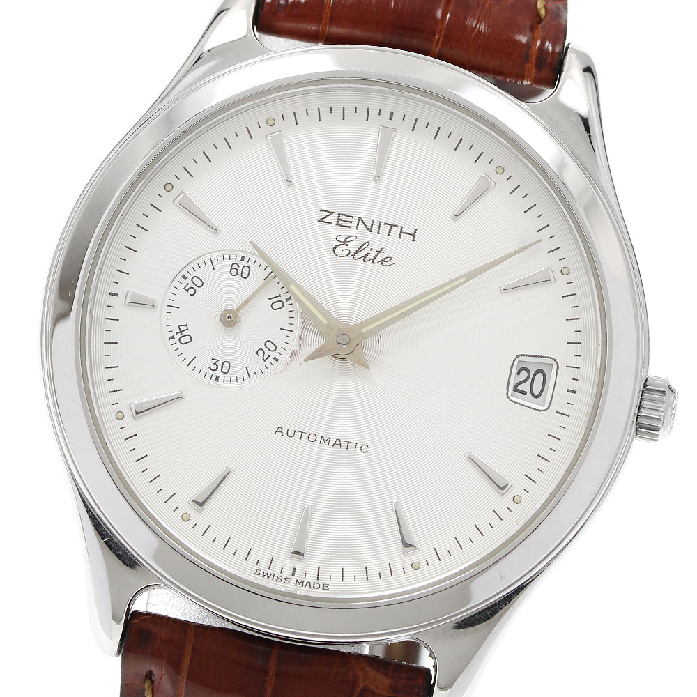 ゼニス ZENITH 90/01.0040.680 位置付け エリート デイト 自動小銃一巻き メンズ _960038【中古】