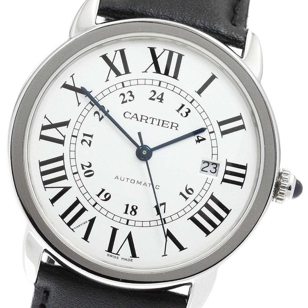 カルティエ CARTIER W6701010 ロンドソロ XL デイト 自動小銃一巻き メンズ 良品 _960826【中古】