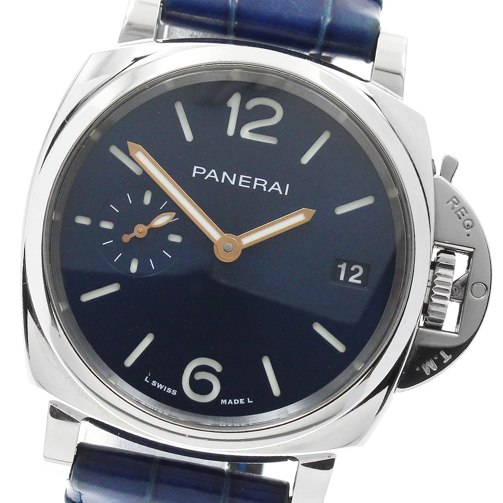 パネライ PANERAI PAM01273 ルミノール ドゥエ スモール秒 デイト 自動小銃一巻き ボーイズ 良品 お墨付き付き添い人_958880【中古】