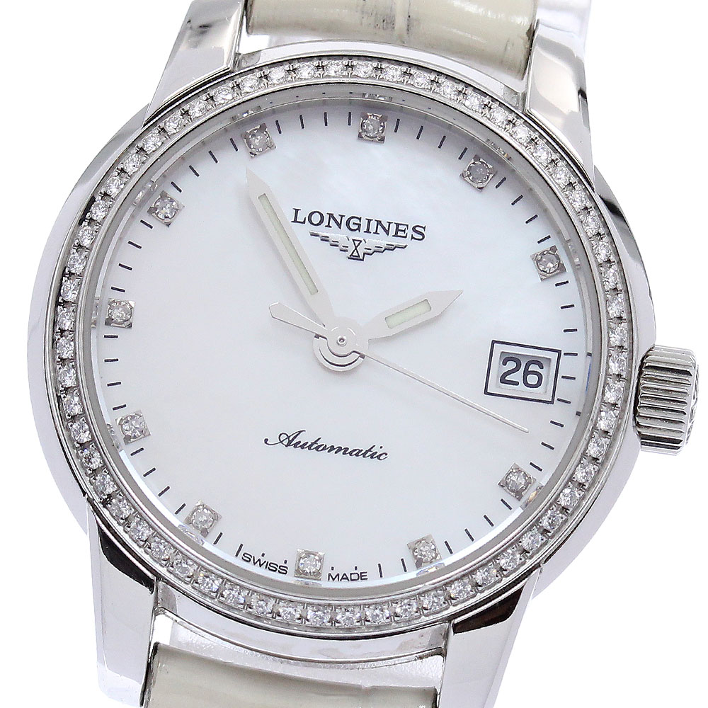 ロンジン LONGINES L2.263.0 サンティミエ ダイヤベゼル 11P 自動巻き レディース _959576【中古】｜CLOSER