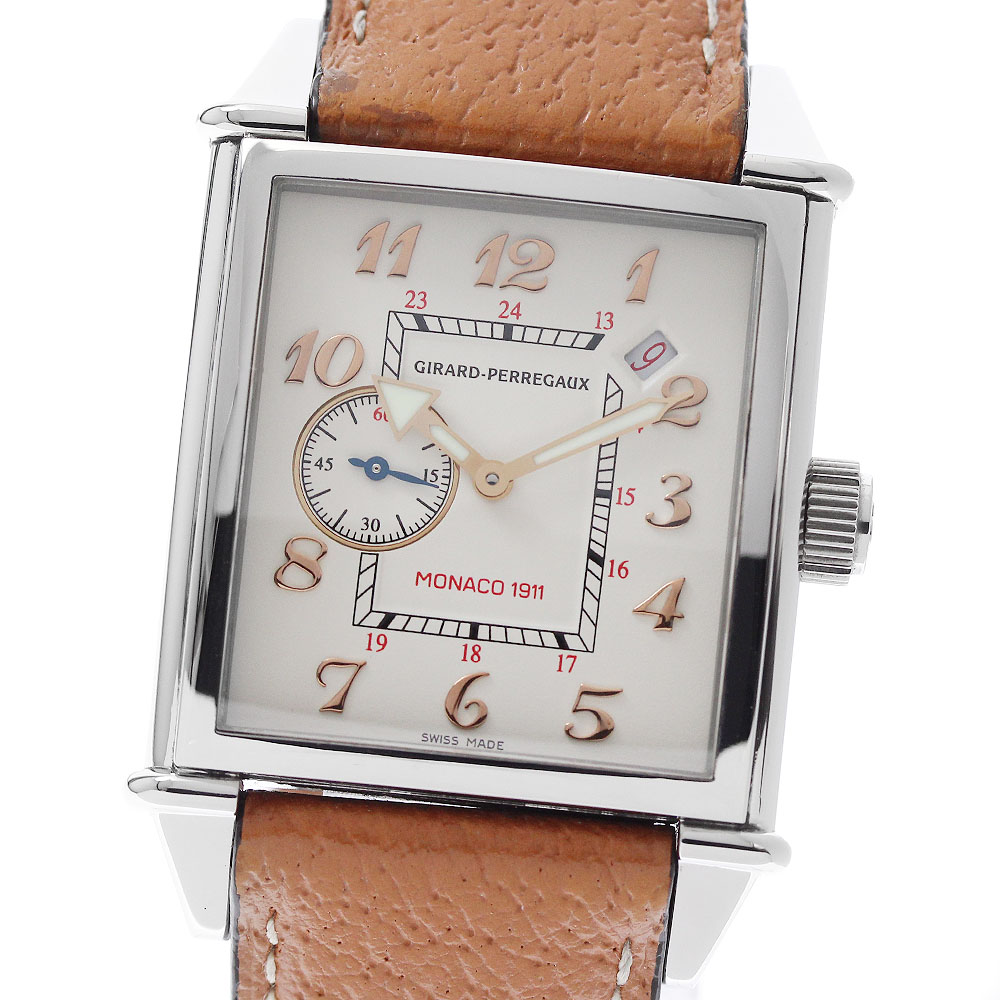 ジラール・ペルゴ GIRARD PERREGAUX 25831 ヴィンテージモナコ デイト 自動小銃一巻き メンズ _960001【中古】