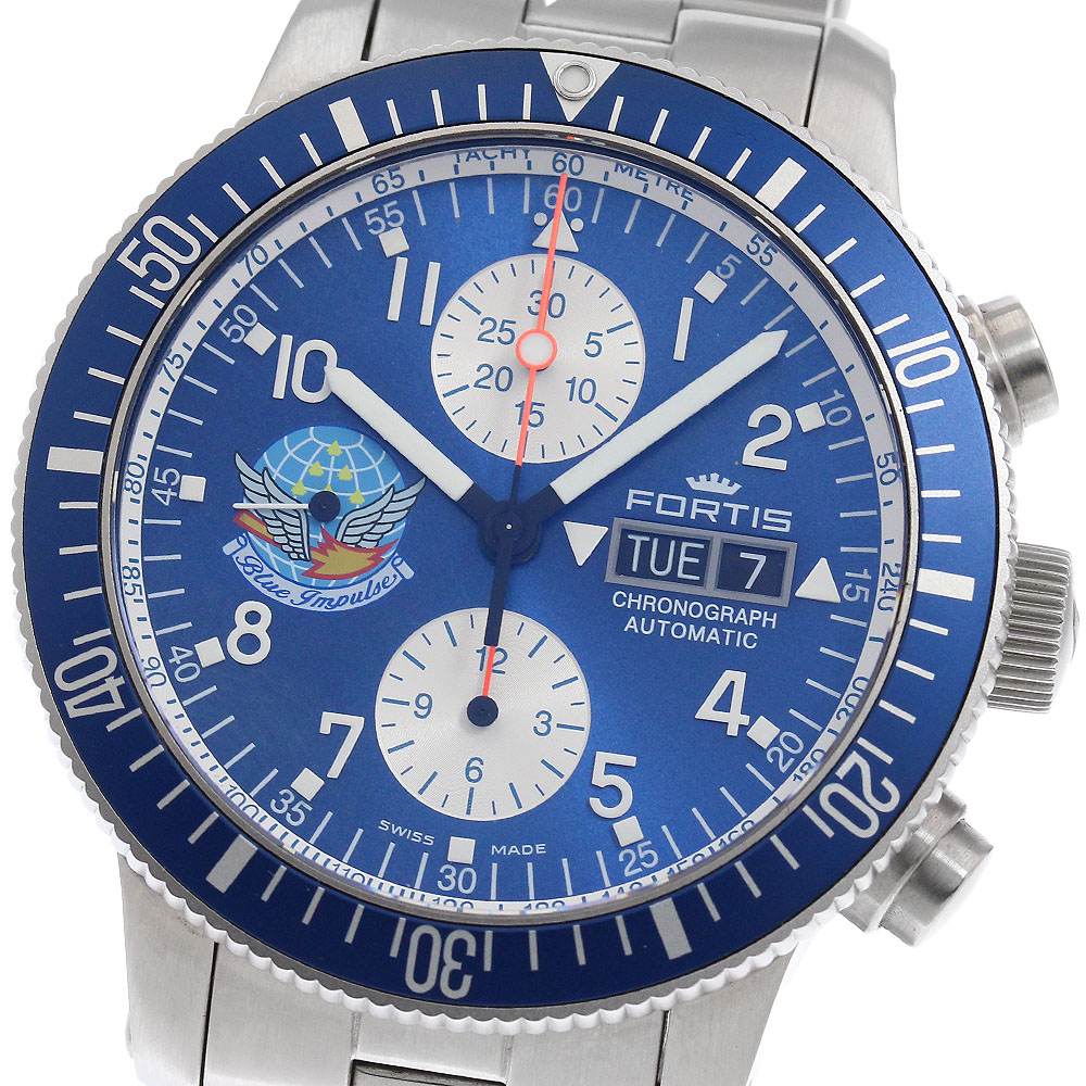 フォルティス FORTIS 638.10.141.4 全ての存在万覚え帳 638 青色活動電位 50本制限事項 クロノグラフ 自動小銃一巻き メンズ 極美品 _960007【中古】