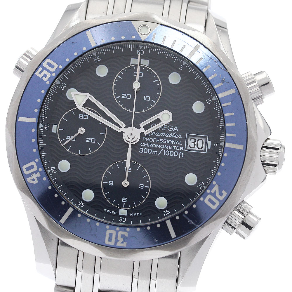 ゼロ OMEGA 2599.80 シーマスター300 デイト クロノグラフ 自動小銃一巻き メンズ _945533【中古】