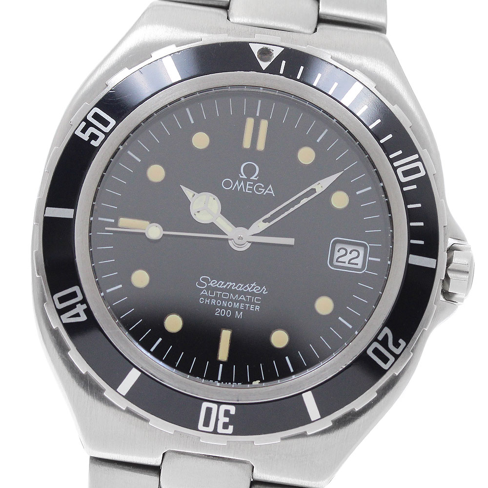 ゼロ OMEGA シーマスター200 ラージサイズ デイト 自動小銃一巻き メンズ _959483【中古】