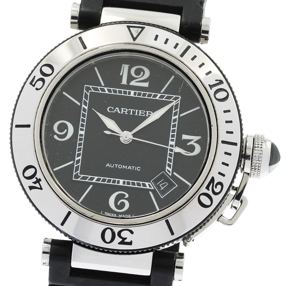 カルティエ CARTIER W31077U2 パシャ シータイマー デイト 自動小銃一巻き メンズ _960037【中古】