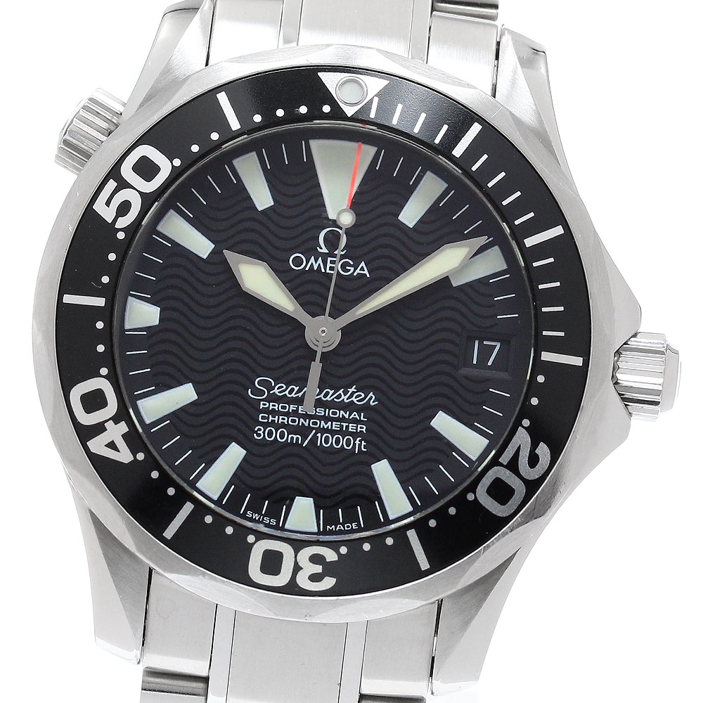 ゼロ OMEGA 2252.50 シーマスター300 職業的 デイト 自動小銃一巻き ボーイズ 良品 箱付き添い人_952278【中古】