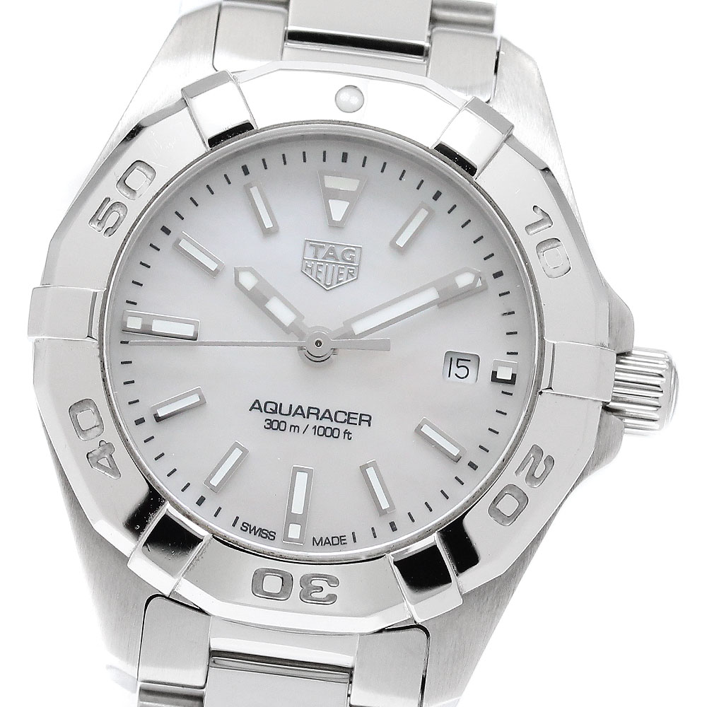 タグホイヤー TAG HEUER WBD1411 アクアレーサー デイト 石英 レディース 箱・お墨付き付き添い人_954663【中古】