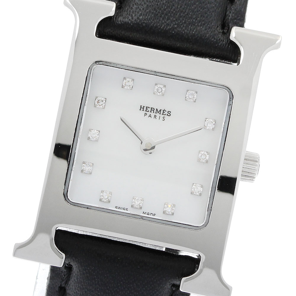 エルメス HERMES HH1.210 Hご覧なさる 12P金剛石 石英 レディース _956850【中古】